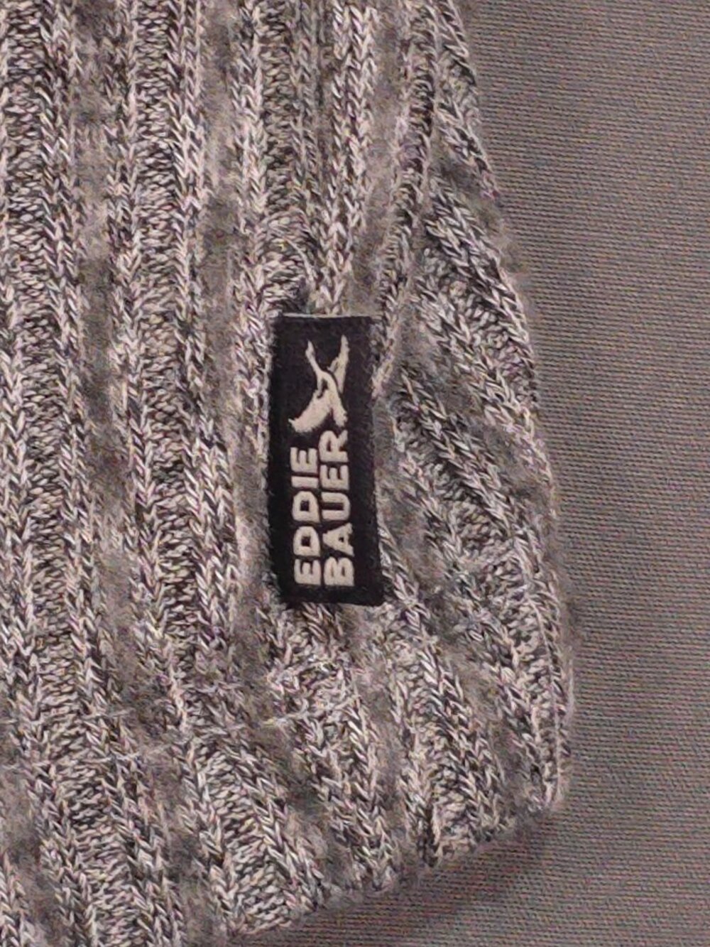 Eddie Bauer Women's S Gray Brushed Mock Neck Ribbed Stretch Sweater - Picture 4 of 10